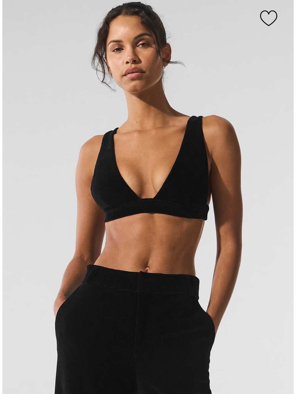 ALO Yoga - Micro Corduroy Dreamer Bra - Black